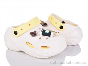 Крокси жіночі 5073-390B Luck Line бежевий  оптом от Optomarket