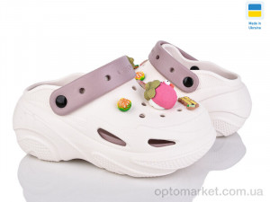 Крокси жіночі 5073-396A Luck Line бежевий  оптом от Optomarket