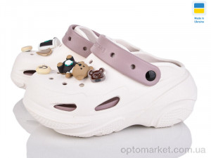 Крокси жіночі 5073-396B Luck Line бежевий  оптом от Optomarket