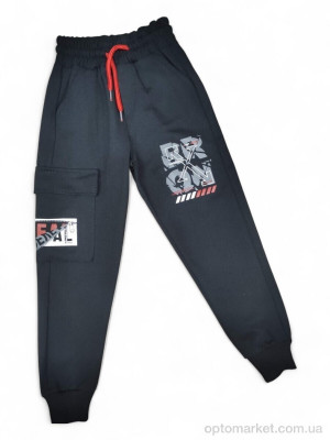 Спортивні штаны дитячі 5084 чорний BRON Paris Kids чорний  оптом от Optomarket