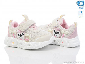 Кросівки дитячі 50974A LED Флип бежевий  оптом от Optomarket