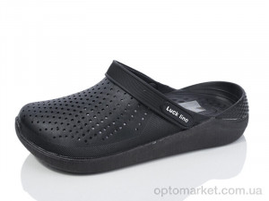 Крокси жіночі 5117-388 Luck Line чорний  оптом от Optomarket