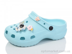 Крокси жіночі 5139-385 Luck Line блакитний  оптом от Optomarket