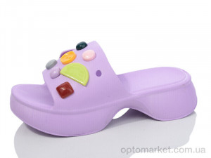Шльопанці жіночі 5143-375 Luck Line фіолетовий  оптом от Optomarket
