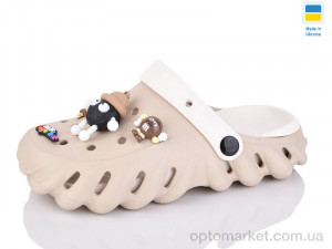 Крокси жіночі 5161-381A Luck Line бежевий  оптом от Optomarket