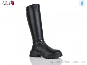 Чоботи жіночі 55-1 Aba чорний  оптом от Optomarket