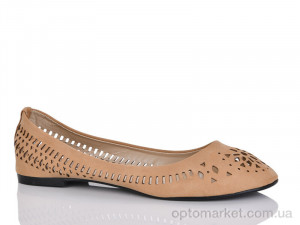 Балетки жіночі 6-001 Lion коричневий  оптом от Optomarket