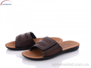 Шльопанці чоловічі 6-Ш5001F brown Oscar коричневий  оптом от Optomarket