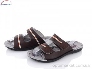Шльопанці чоловічі 6-Ш5506T brown Oscar коричневий  оптом от Optomarket
