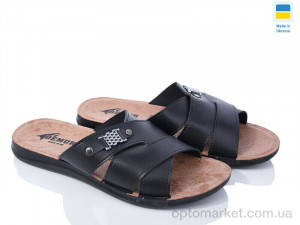 Шльопанці чоловічі 6007-1 чорний Demur чорний  оптом от Optomarket