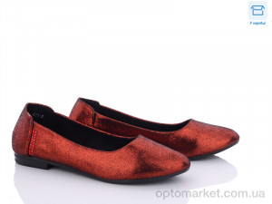 Балетки жіночі 601-2 Панда червоний  оптом от Optomarket