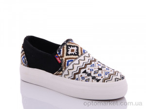 Сліпони жіночі 6035 орнамент Fashion & Bardian чорний  оптом от Optomarket