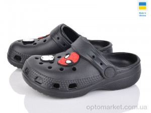 Крокси дитячі 606 black BABYSHOP чорний  оптом от Optomarket