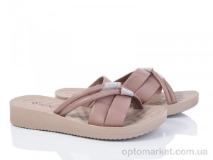 Шльопанці жіночі 607-5 YAQINIAO коричневий  оптом от Optomarket