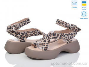 Босоніжки жіночі 612 лео беж.нуб. Под заказ G-Aira бежевий  оптом от Optomarket