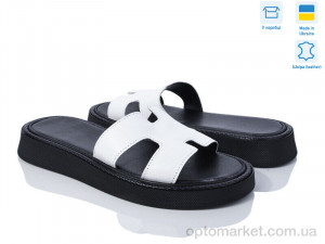 Шльопанці жіночі 618 б.ш. Под заказ G-Aira білий  оптом от Optomarket