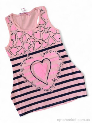 Футболка дитячі 6234 персиковий Bermini Kids рожевий  оптом от Optomarket