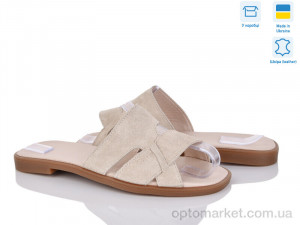 Шльопанці жіночі 629 беж.з. Под заказ G-Aira бежевий  оптом от Optomarket