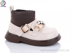 Черевики дитячі 6611 beige Леопард бежевий  оптом от Optomarket