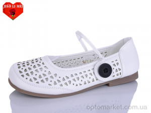 Балетки жіночі 671-2 Jiao Li Mei білий  оптом от Optomarket