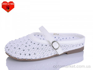 Сабо жіночі 677-2 Jiao Li Mei білий  оптом от Optomarket