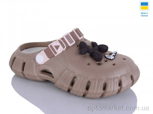 Крокси жіночі 677 коричневий Gipanis коричневий  оптом от Optomarket