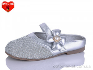 Сабо жіночі 678-5 Jiao Li Mei срібний  оптом от Optomarket