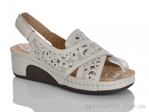 Босоніжки жіночі 680-1 Leguzaza бежевий  оптом от Optomarket