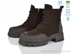 Черевики жіночі 682 шоколад з. Mona Lisa коричневий  оптом от Optomarket