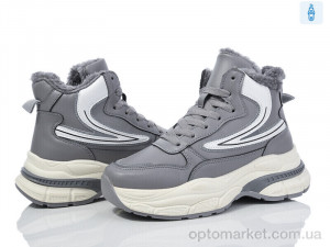 Черевики жіночі 695-3 Xifa сірий  оптом от Optomarket