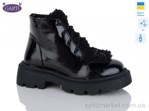 Черевики жіночі 6971 чорний лак хутро Garti чорний оптом от Optomarket