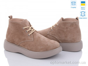 Черевики жіночі 7001-X3 замш A.N.I.One бежевий  оптом от Optomarket