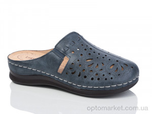Шльопанці жіночі 701-6 Leguzaza синій  оптом от Optomarket