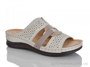 Шльопанці жіночі 706-21 Leguzaza бежевий  оптом от Optomarket