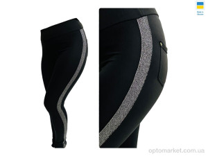 Лосини жіночі 7345 чорний Sport style чорний  оптом от Optomarket