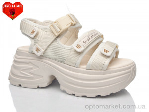 Босоніжки жіночі 753 Jiao Li Mei бежевий оптом от Optomarket