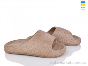 Шльопанці жіночі 77-22 капучіно Tismel коричневий  оптом от Optomarket