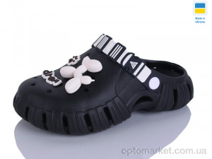 Крокси жіночі 77 чорний-чорний Gipanis чорний  оптом от Optomarket