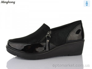 Туфлі жіночі 7710 Minghong чорний  оптом от Optomarket
