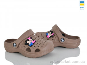 Крокси дитячі 777-020 Roks коричневий оптом от Optomarket