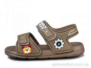 Босоніжки дитячі 8003B-21 Смайлик коричневий  оптом от Optomarket