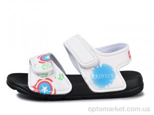 Босоніжки дитячі 8005B-17 Смайлик білий  оптом от Optomarket