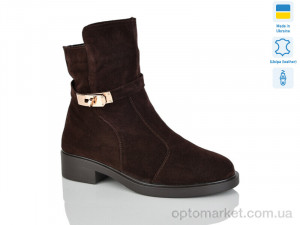 Черевики жіночі 81 шоколад. з. зима Sali коричневий оптом от Optomarket
