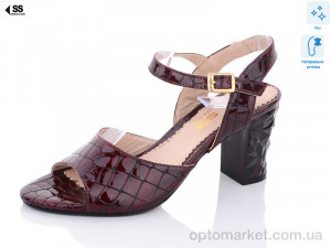 Босоніжки жіночі 8108 Sherlock Soon бордовий  оптом от Optomarket