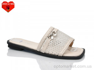 Шльопанці жіночі 816 Jiao Li Mei бежевий оптом от Optomarket