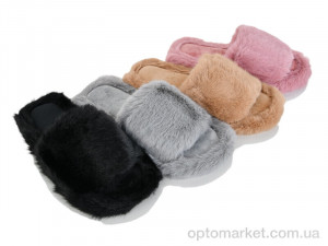 Капці жіночі 8229 mix Optstok чорний  оптом от Optomarket