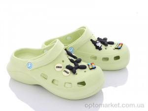Крокси жіночі 8513-1 green ALJ зелений  оптом от Optomarket