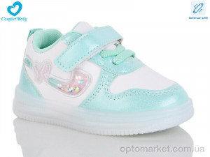 Кросівки дитячі 875-1 LED Comfort-baby зелений  оптом от Optomarket