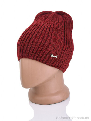 Шапка жіночі 9-26 bordo Королева бордовий  оптом от Optomarket