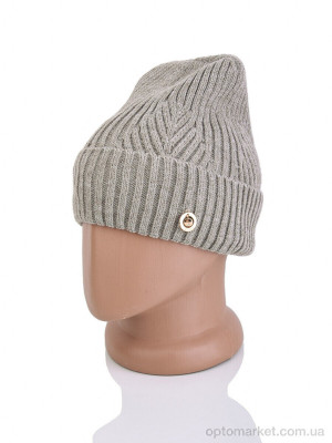 Шапка жіночі 9-28 brown Королева коричневий  оптом от Optomarket